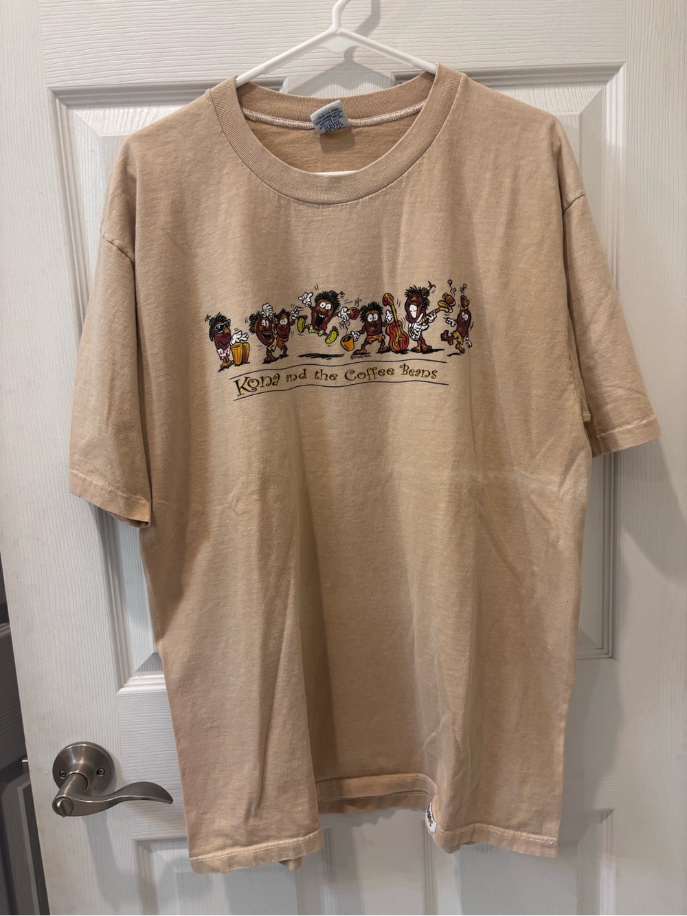 Crazy Shirts Vintage Kona and the Coffee Beans Beige Graphic Tee